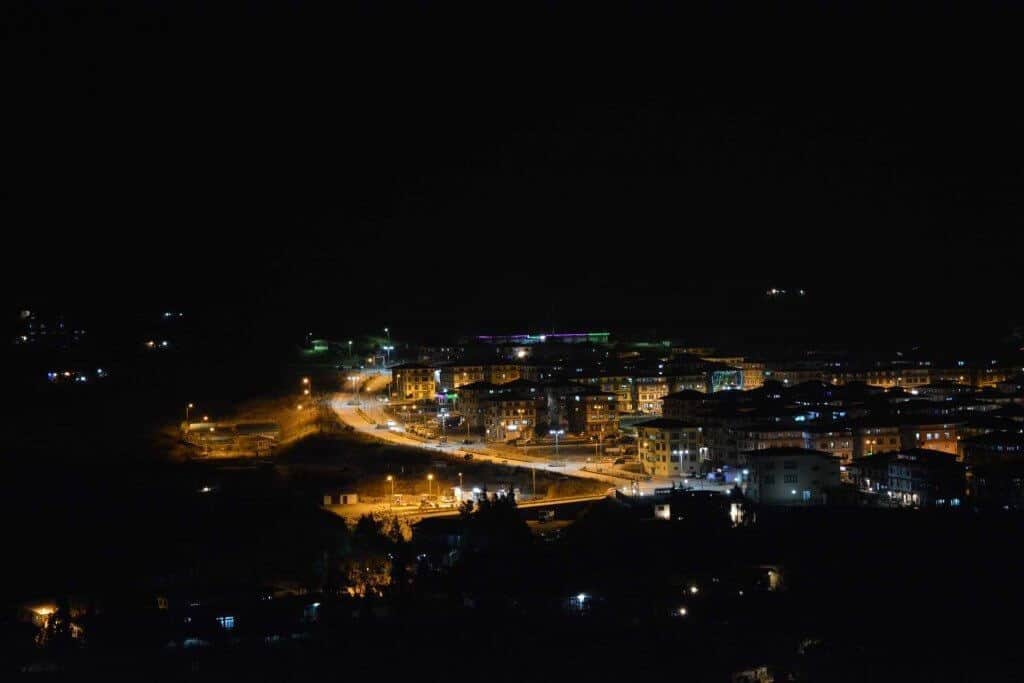 Night View of Wangdue