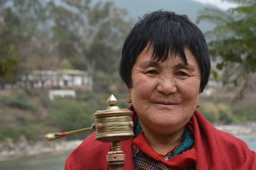 A Lady at Punakha Dzong