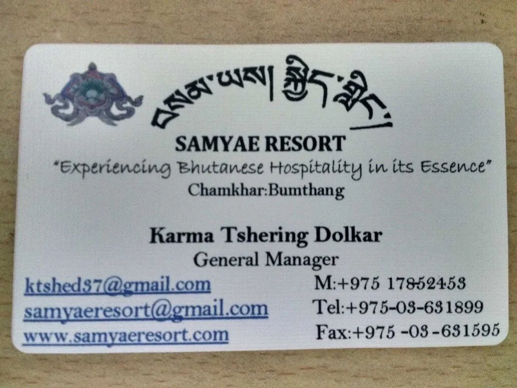 Samyae Resort, Bumthang