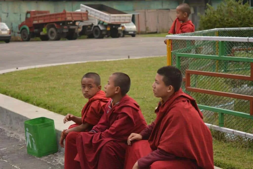Monks At Ralong Monastery