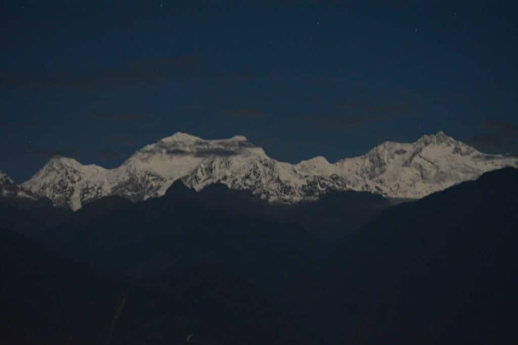 Kunchenjungha on Full Moon - Pelling