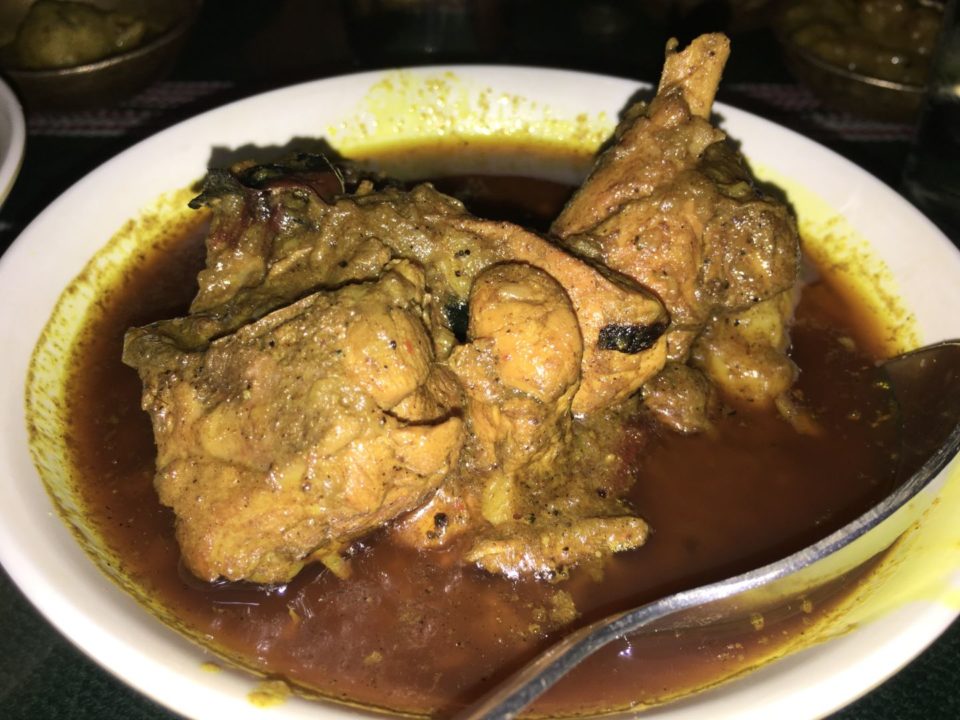 chicken curry at heritage khorika