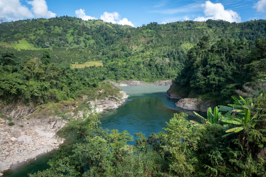 Confluence of Siang River and Siyom River